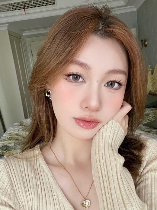 【中直径】VOKIVOKI-蜜桃透棕-14.2mm【年抛 0-1000度 无525/575】 商品图1