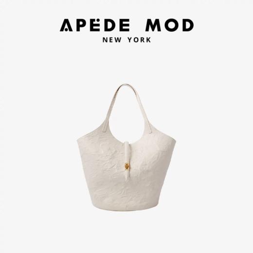 【明星同款】品牌直发 APEDE MOD 大号浮雕纹软牛皮子母包托特包花园包菜篮子包「黑色预售」 商品图6