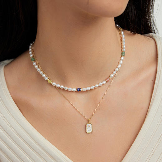 ARSIS【秘密花园】撞色米珠串珠项链轻奢小众精致项链  商品图3