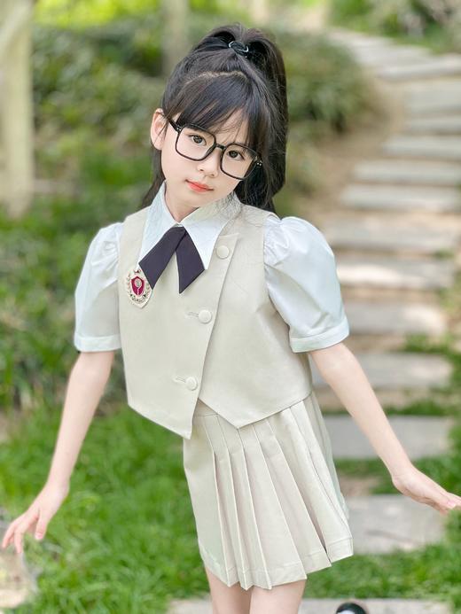 【云优选】pureshare蓬纱馆 女童学院风套装新款儿童百褶裙两件套女孩夏 商品图4