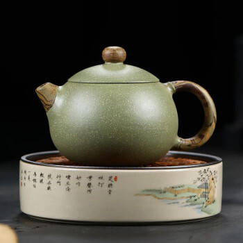 千寿堂 紫砂壶套装宜兴原矿 手工搅泥工艺豆青圆润西施套装6件套 商品图4