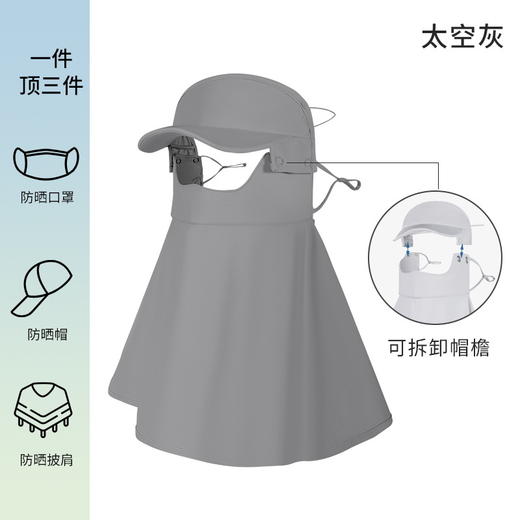 【全脸防晒！360度无死角防晒口罩】】夏季冰丝防晒口罩，轻薄透气，专业防晒面料，女防紫外线，遮阳面罩，护脸骑行防尘面纱，护眼角脸罩 商品图8