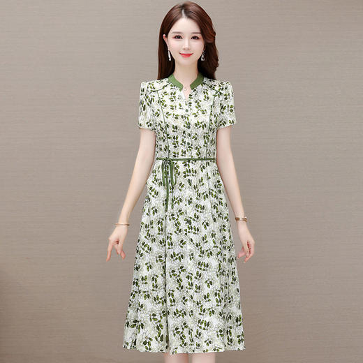 时尚气质，潮流中长款连衣裙QYM-29B2369-L 商品图0