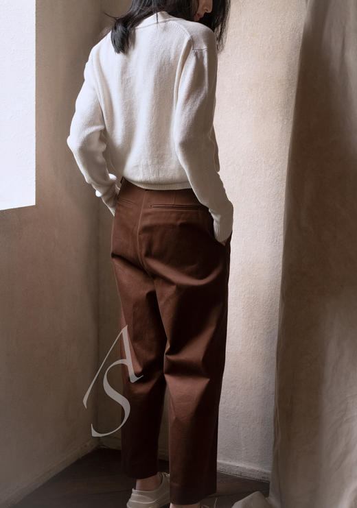 Margaret Howell 栗棕色/石褐色高腰直筒裤 商品图9