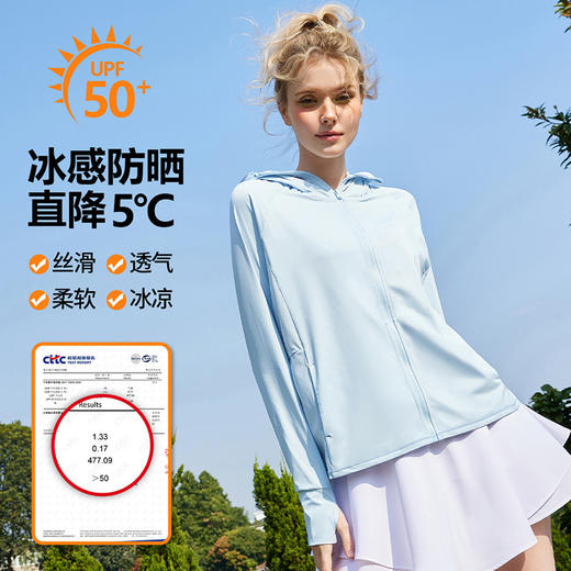 跃牌【健舞健美】系列夏季连帽防紫外线防晒衫外套8888 商品图2