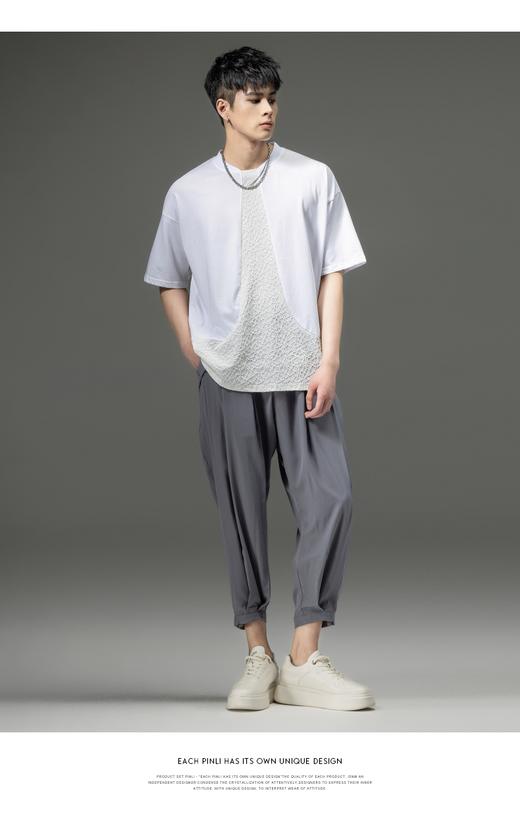 PINLI品立裁魂夏季新款束脚裤薄款百搭休闲九分裤潮牌纯色男裤子BC221117018 商品图11
