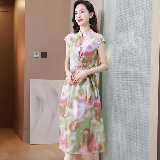 优雅舒适，重磅真丝桑蚕丝连衣裙KQN-25354 商品图0
