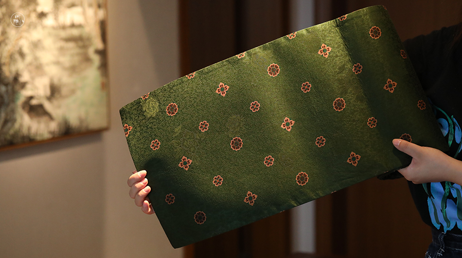 慢蓝长款香云纱茶席 260*28cm