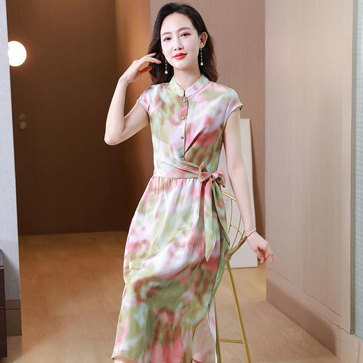 优雅舒适，重磅真丝桑蚕丝连衣裙KQN-25354 商品图3