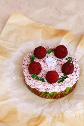 杨梅开心果流心巴斯克（6寸）