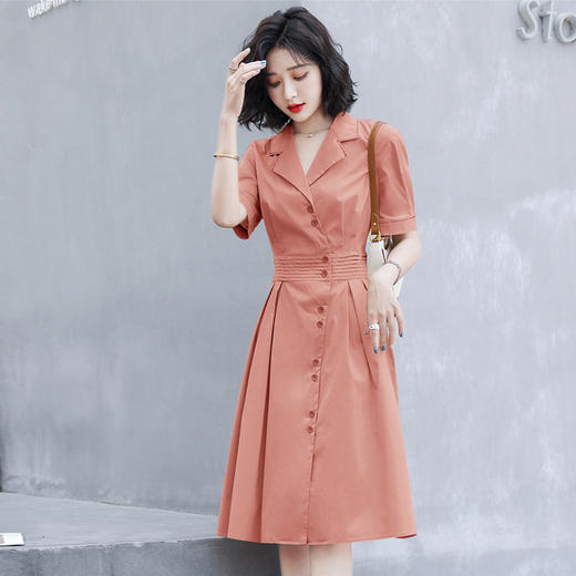 气质优雅，夏收腰显瘦气质西装领连衣裙HR-WS13699 商品图7