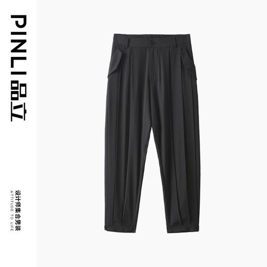 PINLI品立裁魂夏季新款束脚裤薄款百搭休闲九分裤潮牌纯色男裤子BC221117018 商品图5