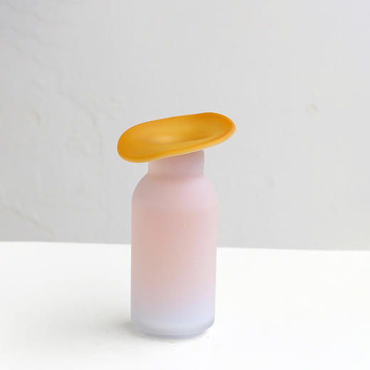 磁粉内琥珀外烤白玻璃花瓶手工生产工艺品摆件 商品图9