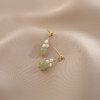 【美妆饰品】-和田玉耳钉小众轻奢绕线珍珠耳环 商品缩略图2