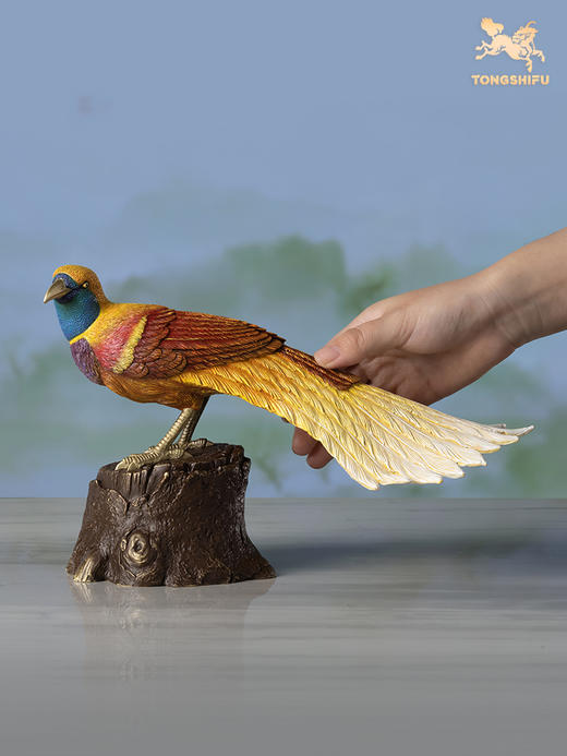 铜师傅 铜摆件《铜师傅百鸟集》之新几内亚极乐鸟 家居饰品礼品 商品图4