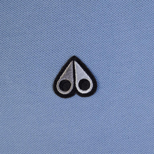 MOOSE KNUCKLES 男士棉质驼鹿指关节刺绣徽标短袖POLO衫 蓝色 M12MT712 1100 商品图3