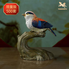 铜师傅 铜摆件《铜师傅百鸟集》之银胸丝冠鸟 家居饰品桌面摆件