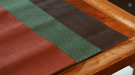 慢蓝短款 双面真丝香云纱茶席 56*35cm 商品图5