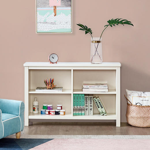 喜梦宝书架落地简约实木书架多层置物组合寓乐工坊 商品图2