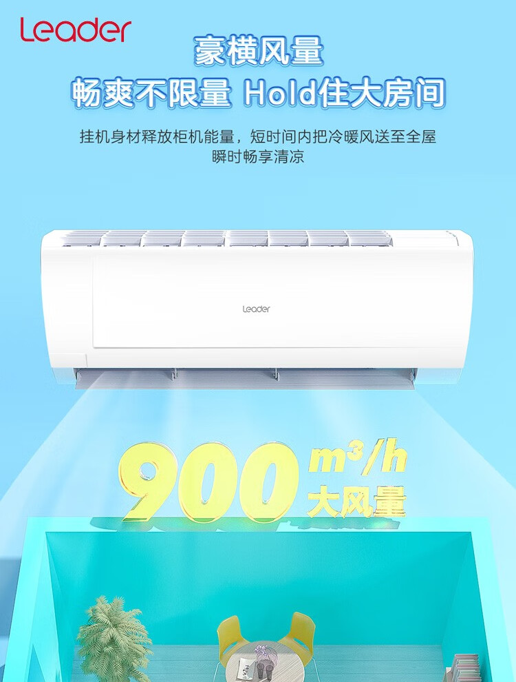 统帅（Leader）海尔空调出品2匹挂机空调壁挂式新能效变频自清洁急速冷暖家用WIFI智控除湿超大送风量以旧换新 KFR-50GW 18MDA81TU1