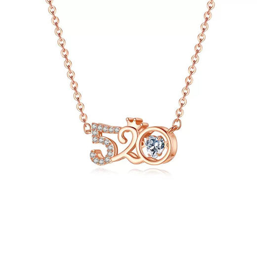 【520表白】六鑫珠宝 新款心动520此生挚爱套链 s925银 商品图4