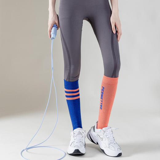 【运动户外】纯棉小腿袜运动肌能跑步瑜伽袜子女压力袜微压长筒专业马拉松 商品图0
