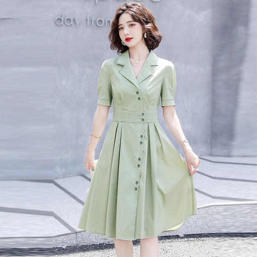气质优雅，夏收腰显瘦气质西装领连衣裙HR-WS13699 商品图0
