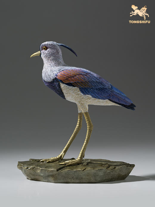 铜师傅 铜摆件《铜师傅百鸟集》之凤头距翅麦鸡 桌面家居饰品 商品图2