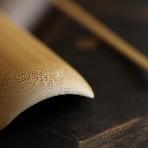 安吉名家玉竹椭圆茶则 中式茶拨两件套 名家手工茶勺精磨镜面 茶室茶道零配 商品图8