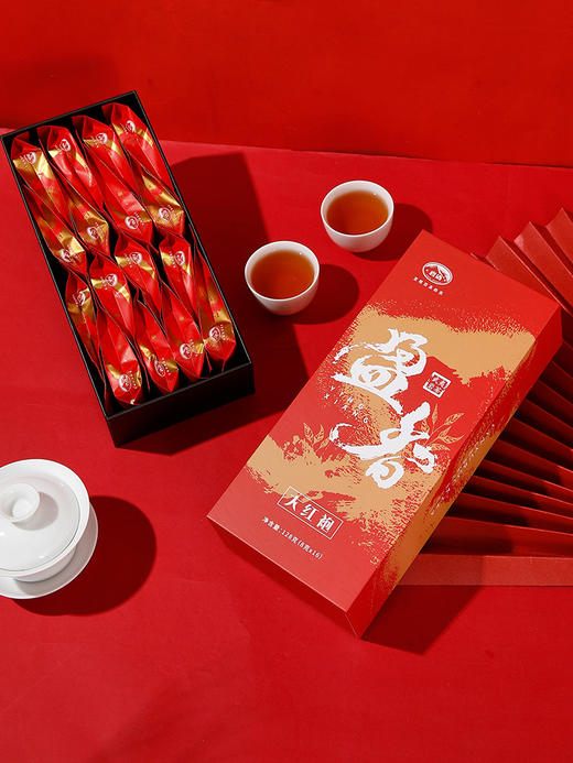 岩语 盈香大红袍 茶叶中火武夷岩茶盒装袋泡128g 商品图2