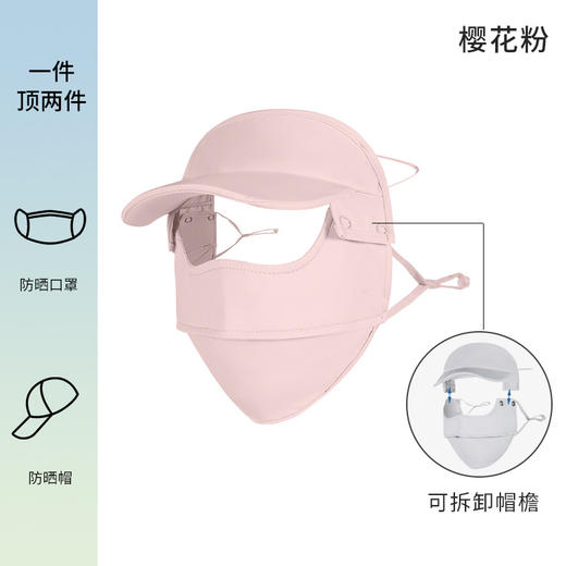 【全脸防晒！360度无死角防晒口罩】】夏季冰丝防晒口罩，轻薄透气，专业防晒面料，女防紫外线，遮阳面罩，护脸骑行防尘面纱，护眼角脸罩 商品图9