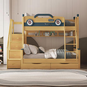 喜梦宝子母床儿童床上下可拆分双层床卡通上下铺 小汽车