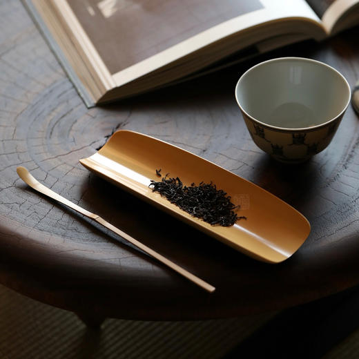 安吉名家玉竹椭圆茶则 中式茶拨两件套 名家手工茶勺精磨镜面 茶室茶道零配 商品图5