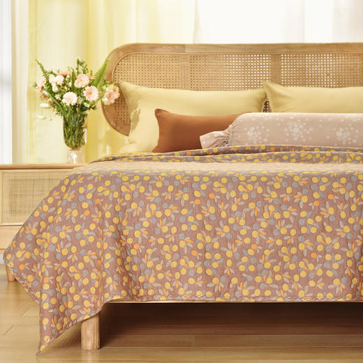 海棠果系列床单盖毯纯棉床品 商品图0