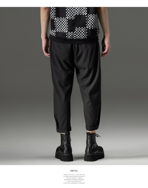 PINLI品立裁魂夏季新款束脚裤薄款百搭休闲九分裤潮牌纯色男裤子BC221117018 商品图4