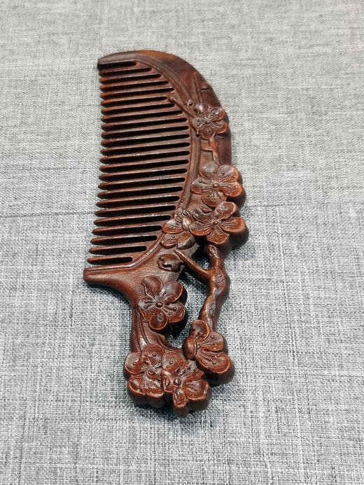 紫檀新款梅花短柄梳 商品图0
