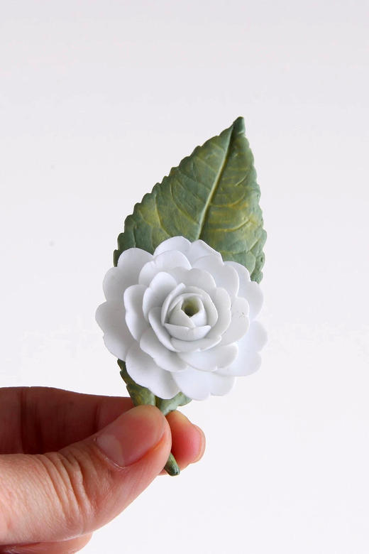 手捏瓷花°白山茶 商品图3