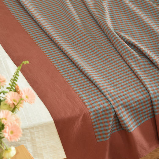 复古渔夫格纹系列床单盖毯纯棉床品 商品图3