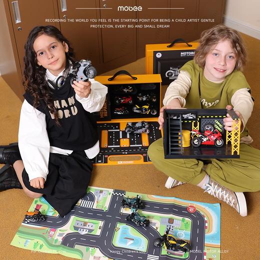 mobee摩托车玩具男孩仿真合金机车模型赛车儿童回力玩具车手办 商品图3