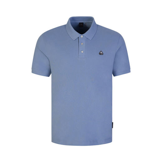 MOOSE KNUCKLES 男士棉质驼鹿指关节刺绣徽标短袖POLO衫 蓝色 M12MT712 1100 商品图0