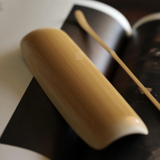 安吉名家玉竹椭圆茶则 中式茶拨两件套 名家手工茶勺精磨镜面 茶室茶道零配 商品图13