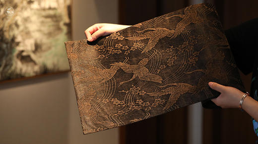 慢蓝长款香云纱茶席 260*28cm 商品图1