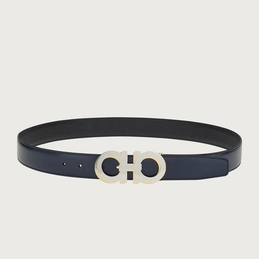FERRAGAMO 菲拉格慕 男士双面可调式皮革腰带 蓝色 67 0187 758624 商品图1