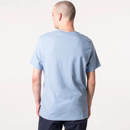 MOOSE KNUCKLES 男士棉质驼鹿指关节徽标印花圆领短袖T恤 蓝色 M12MT717 1100 商品图3