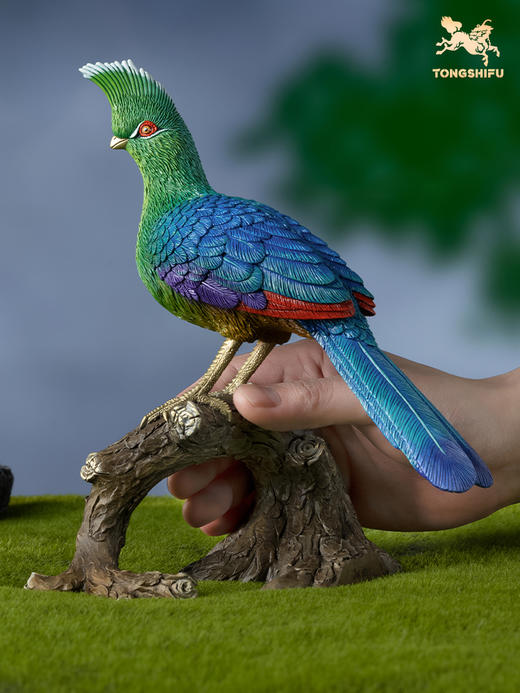 铜师傅 铜摆件《铜师傅百鸟集》之白梢冠蕉鹃 家居饰品桌面摆件 商品图4