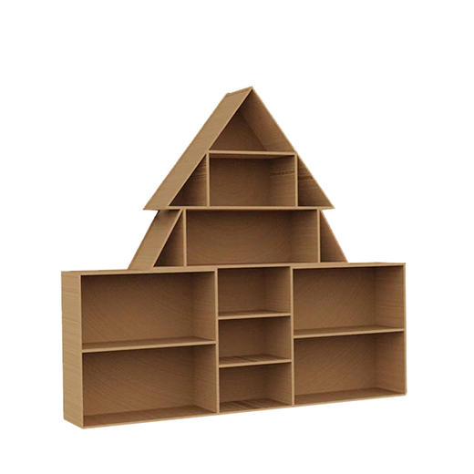 坐如松树形书架置物架幼儿园阅读区收纳架生态板落地松树形书架 商品图4