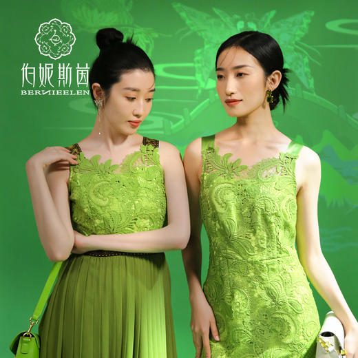 千年情话—梁祝草桥结拜青璨精密刺绣连衣裙2S40026 商品图3