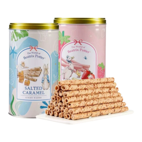 比得兔威化卷心酥400g草莓味/咸焦糖味双重口感香浓美味 050009-1/050009-2