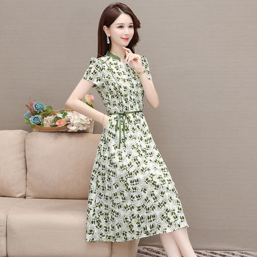 时尚气质，潮流中长款连衣裙QYM-29B2369-L 商品图1