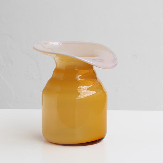 磁粉内烤白外琥珀玻璃花瓶器皿摆件工艺品 商品图5